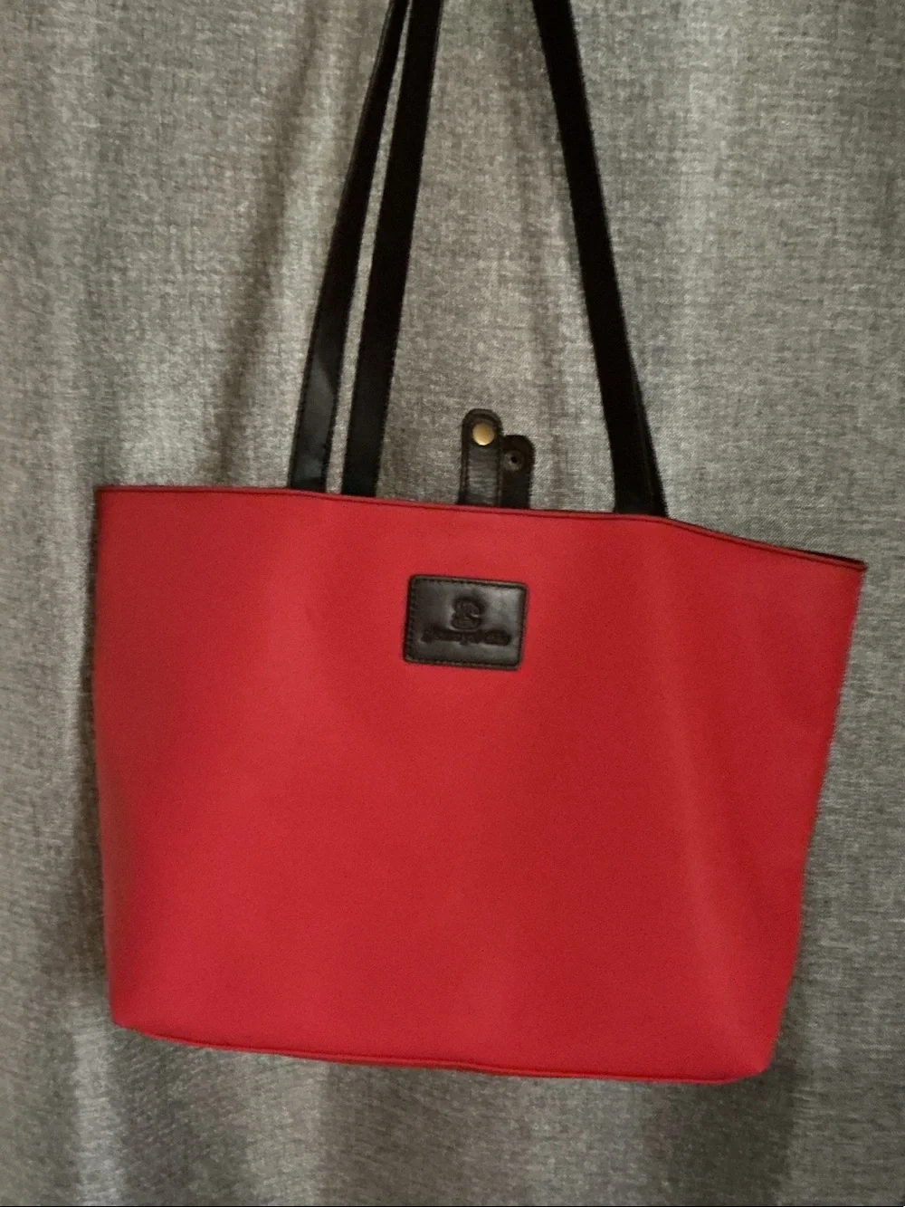 Red Everyday Tote with Black Handles